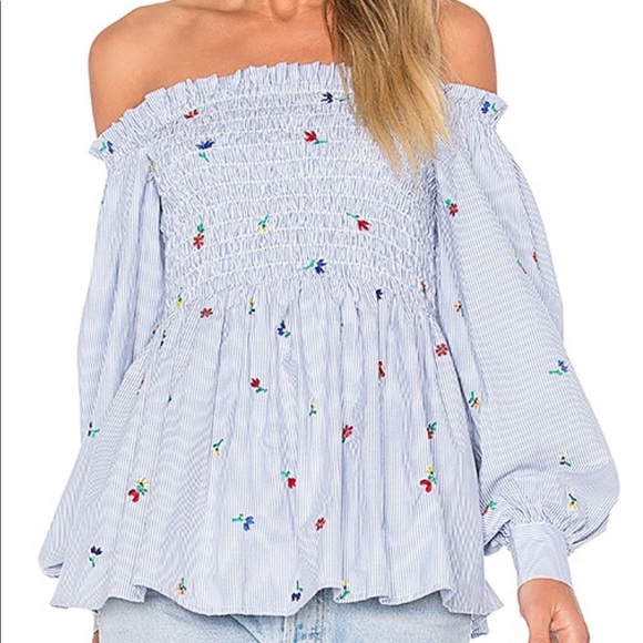 SUNO Tops - SUNO off the shoulder blouse sz 4